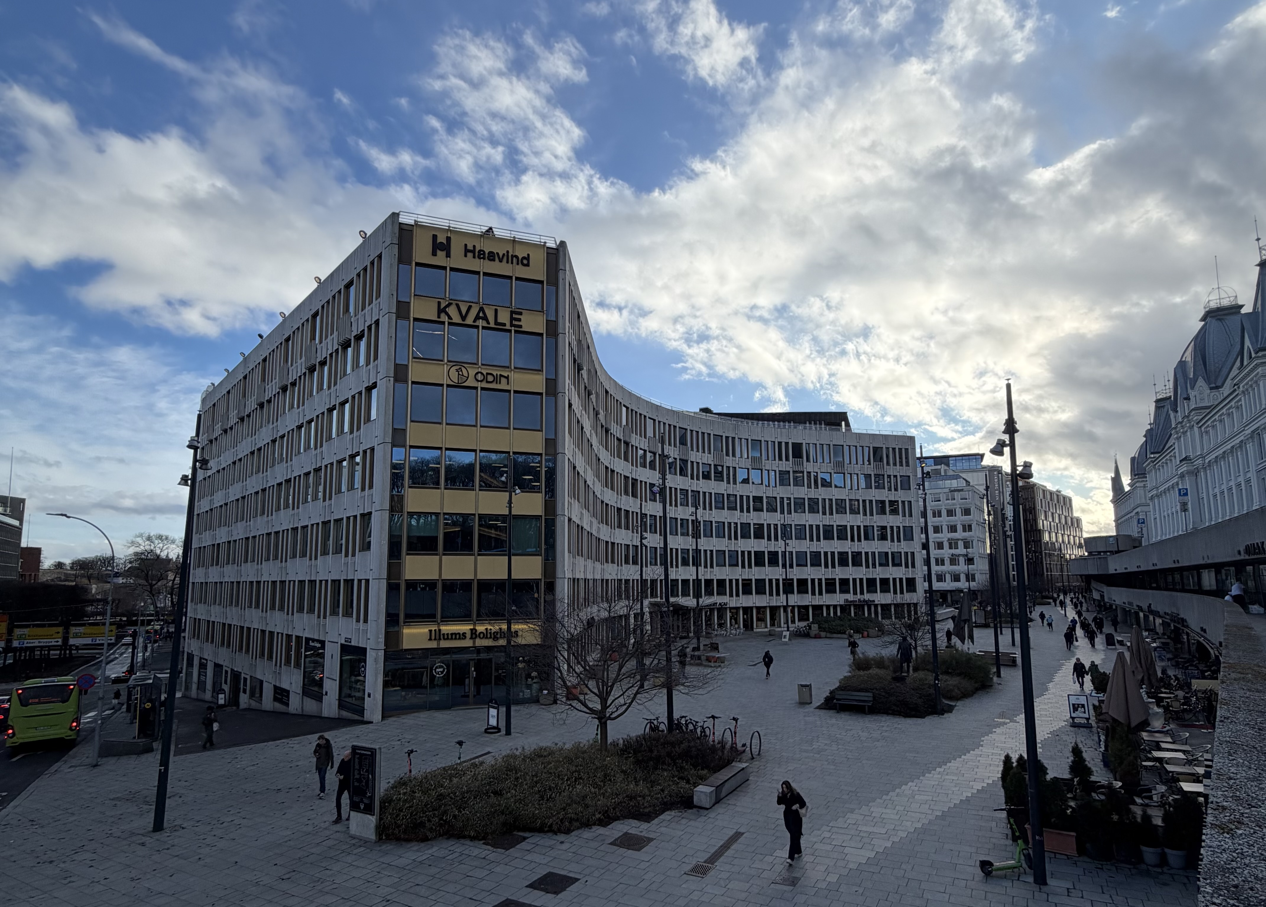 Black and white aerial image — LMP Oslo office location